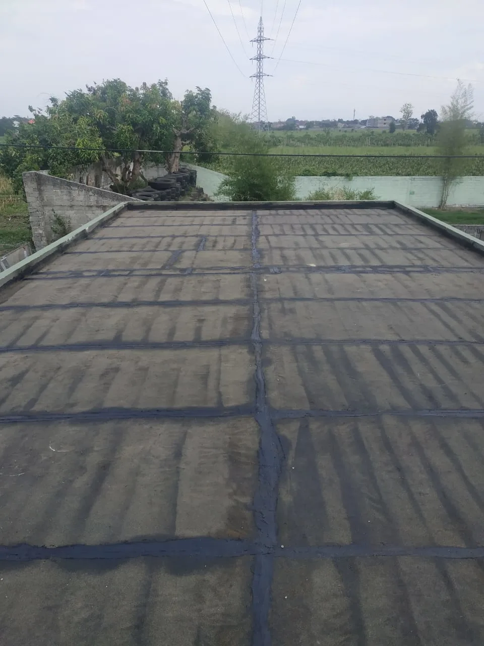 Waterproofing Dak beton dengan membrane bakar