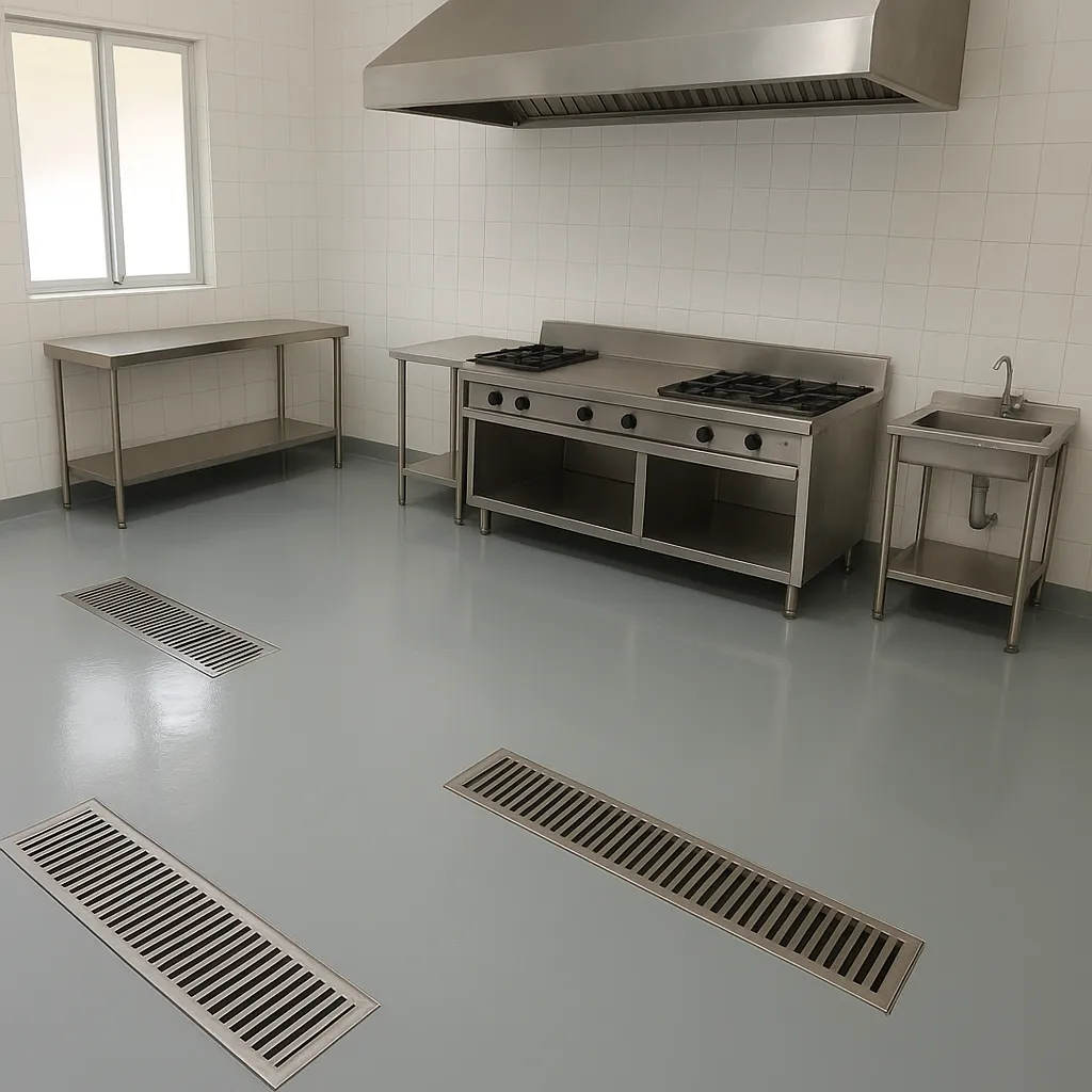 epoxy lantai di dapur mbg