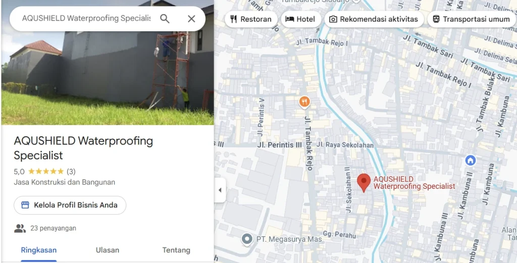 Diskon Harga Jasa waterproofing dengan memberi bintang 5
