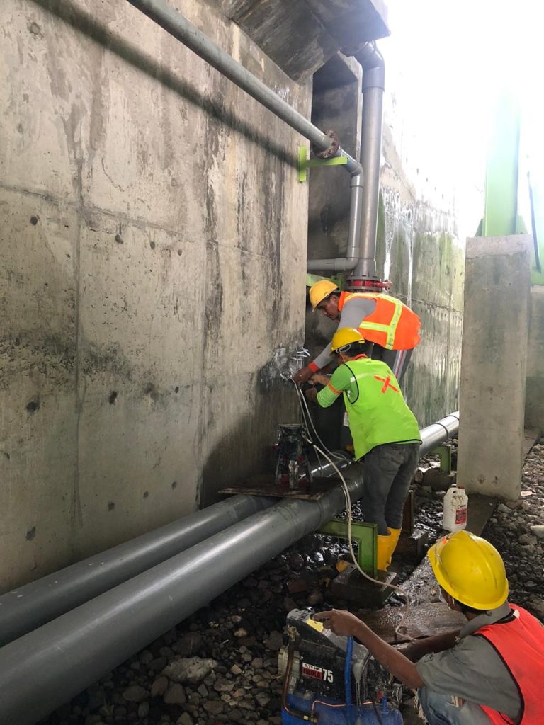 Injeksi beton pada basement