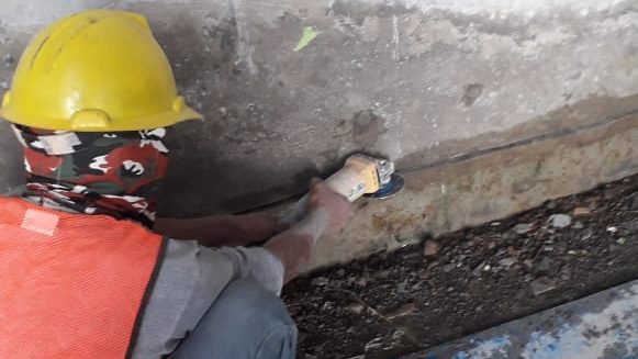 Persiapan Injeksi beton 