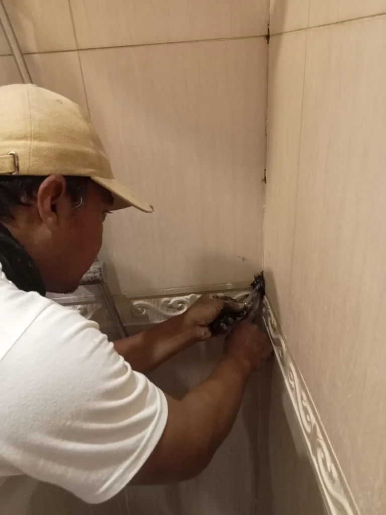 contoh Pekerjaan Wateproofing untuk kamar mandi Injeksi beton